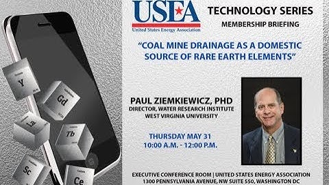 Coal Mine Drainage as a Domestic Source of Rare Earth Elements