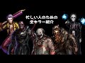 【DBD】忙しい人のための全キラー紹介【トラッパー～セノバイト】