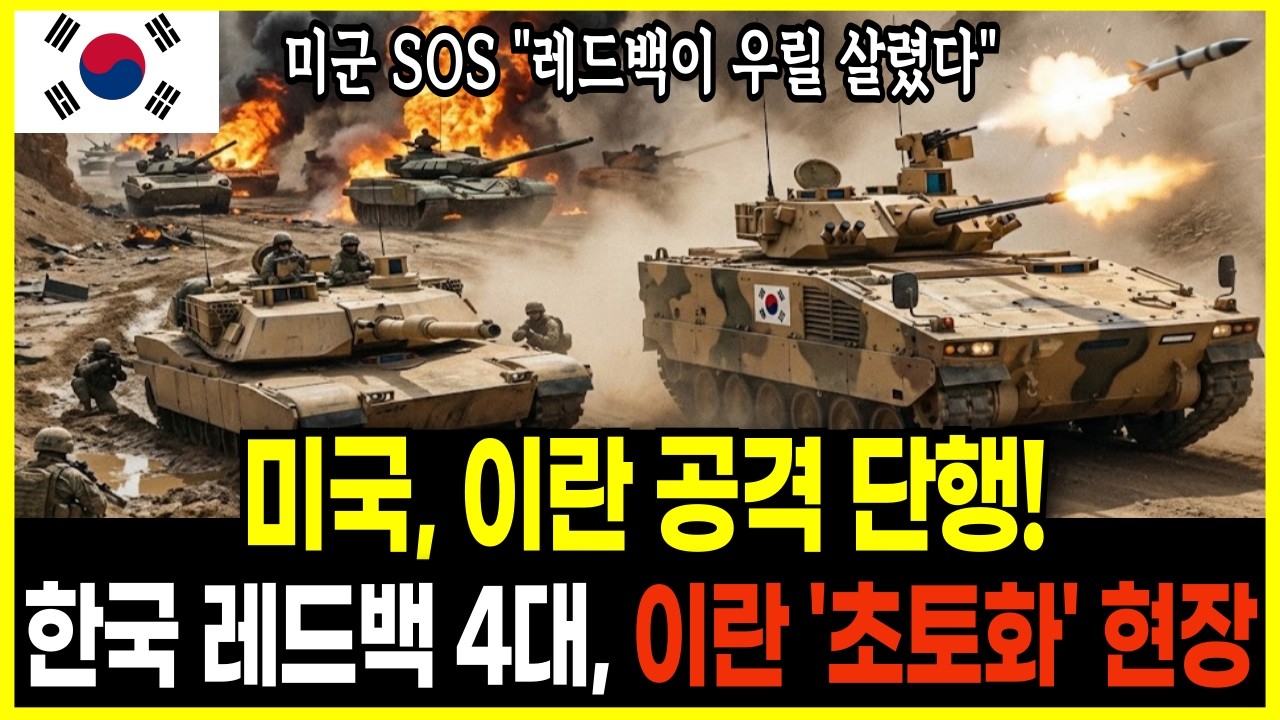 미국 이란 전면전 발발! 미국SOS에 응답한 레드백 4대가 이란 탱크 11대 몰살시킨 충격 현장!