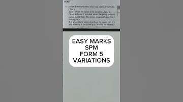 Spm Form 5 Variations Maths #cikgudebbie #spm