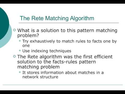 The Rete Matching Algorithm
