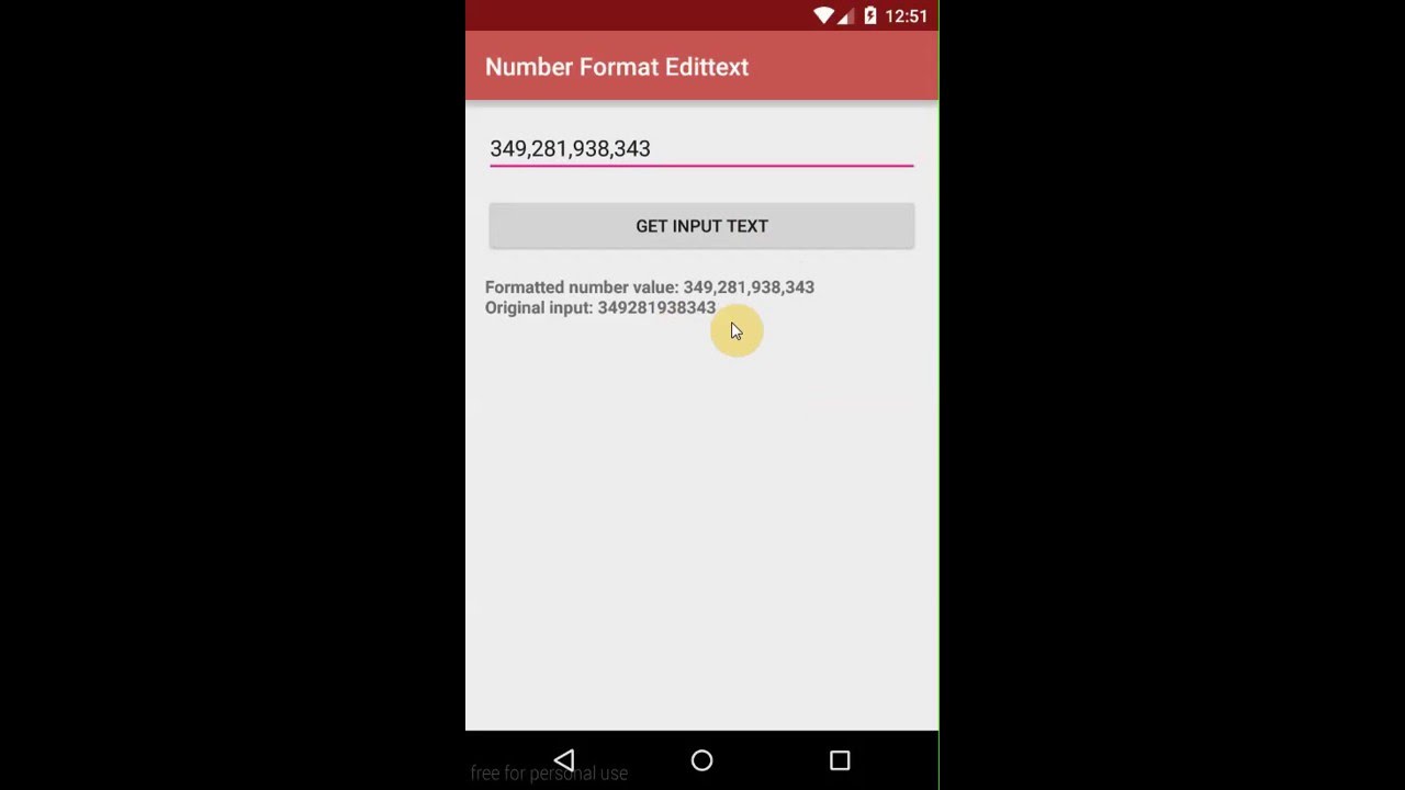 Android - Number Format In Edittext Realtime Editting