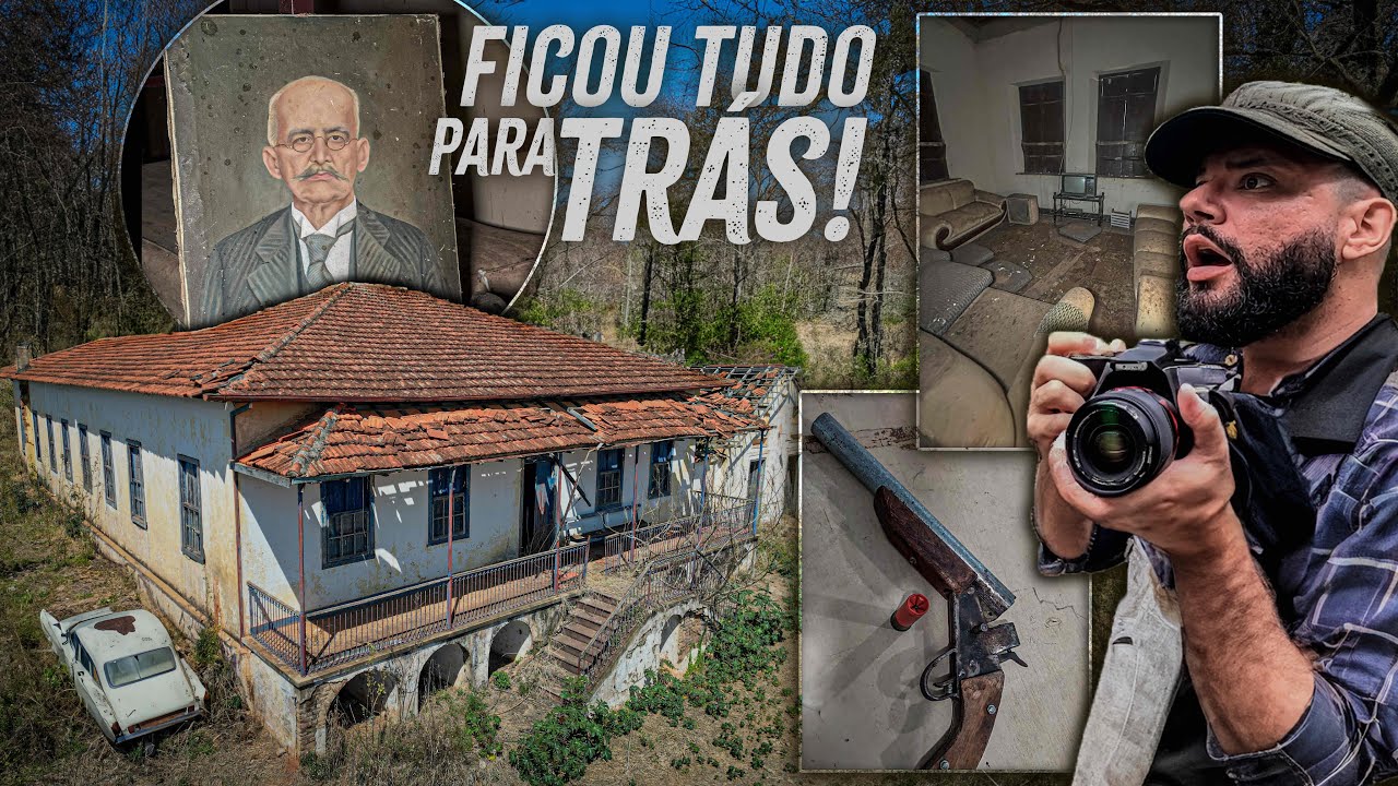 FAZENDA LUXUOSA ABANDONADA COM TUDO DENTRO ESCONDE OBJETOS E SEGREDOS ASSUSTADORES PARADOS NO TEMPO!
