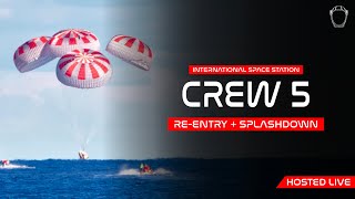 REPLAY! NASA SpaceX Crew 5 Reentry + Splashdown
