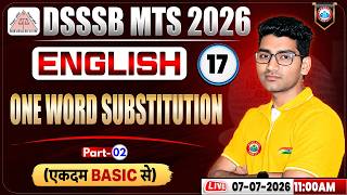 DSSSB MTS English Classes 2026 | One Word | DSSSB MTS English Grammar Rules