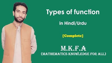 Types of function in Urdu/Hindi (M.K.F.A)