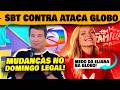 🚨SBT faz mudanças no Domingo Legal e se arma contra Eliana na Globo