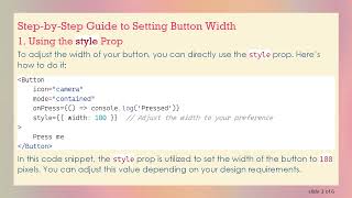How to Effectively Control Button Width in React-Native-Paper