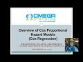 Webinar  Overview of Cox Proportional Hazard Models Cox Regression 11 29 18
