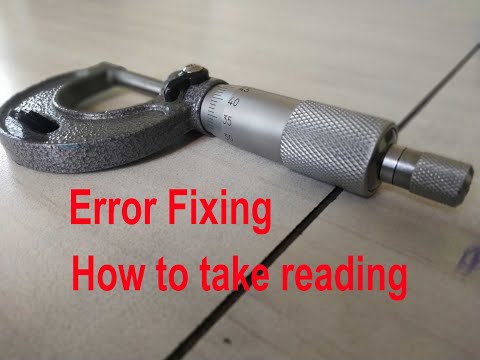 Micrometer Error fixing reading (Hindi)