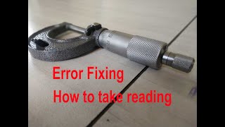 Micrometer Error fixing reading (Hindi)