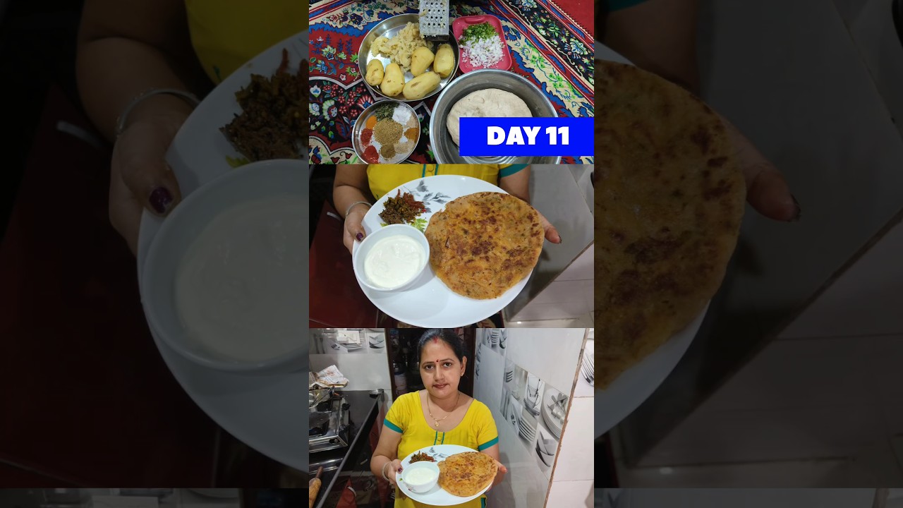 #day11 30 Days 30 Recipes Challenge Aloo ke Parathe Recipe #recipe #shorts #short #shortvideo #food