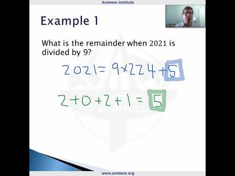Remainders when Dividing by 9 - Thursday Tidbit