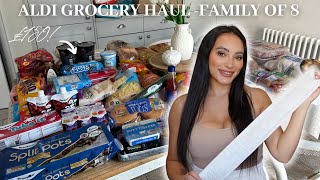 ALDI FOOD SHOP £150 FAMILY OF 8 | Weekly Grocery Haul, Pantry Challenge + MEAL PLAN