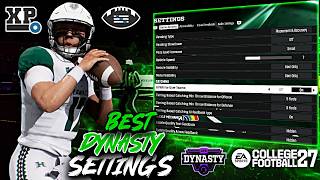 The BEST Dynasty Settings & Sliders in College Football 27
