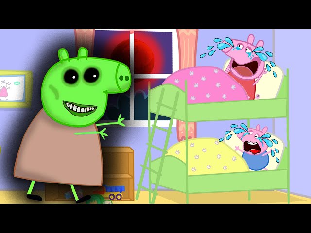 Zombie Apocalypse, Scary Mummy Pig Appear At The Bed Room🧟‍♀️ | Peppa Pig Funny Animation class=