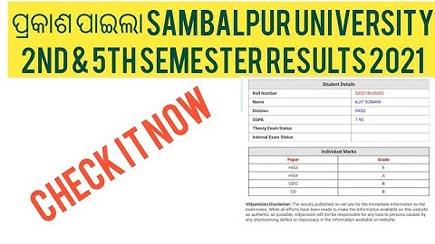 Sambhal university 2nd and 5th semester results 2021 declared check it now