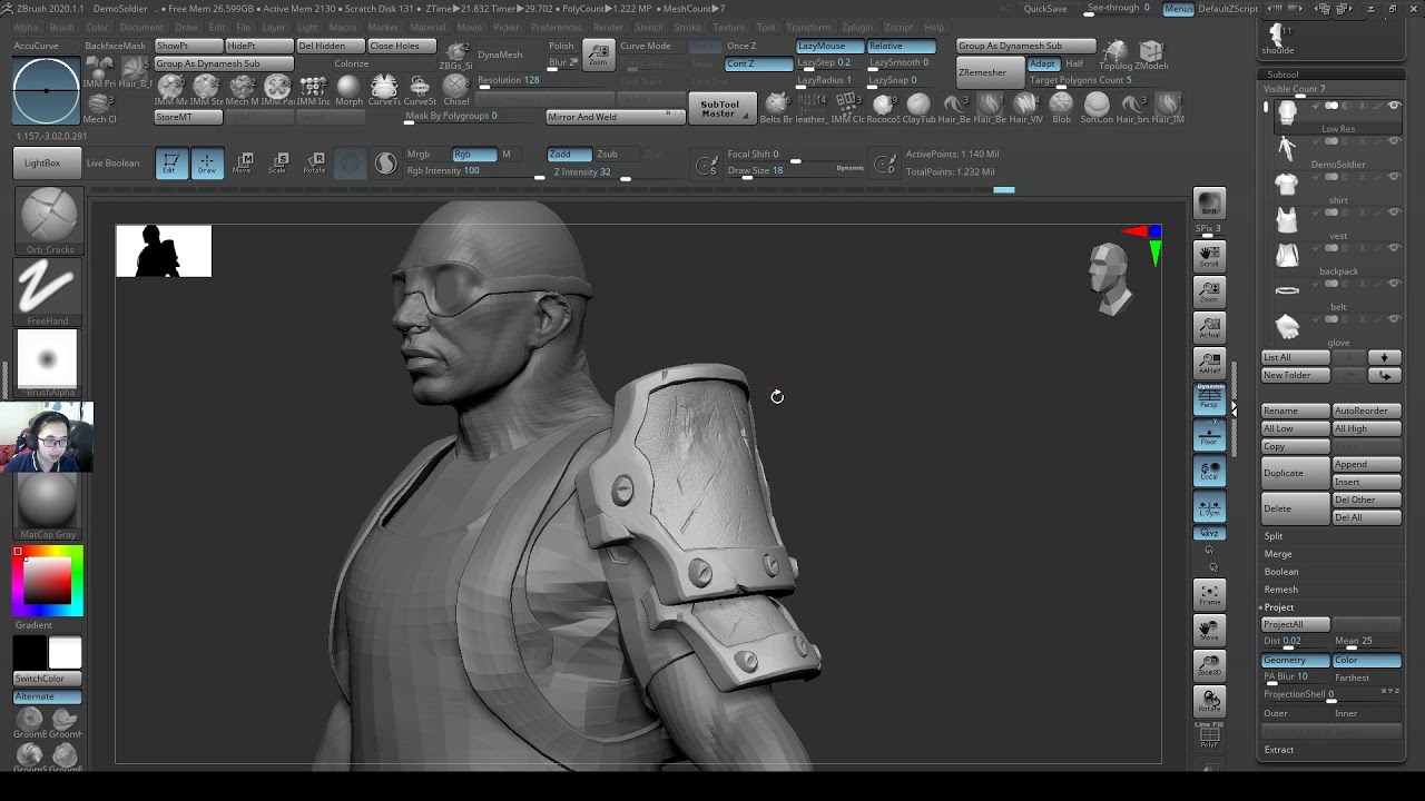 how to lower model resolution but maintain details in zbrush