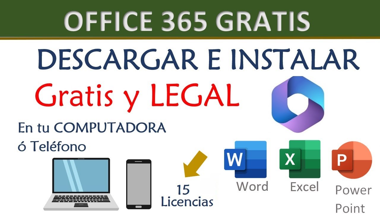 Obtener Office 365 gratis (LEGAL) | Como instalar en tu computadora 2023 | Word, Excel, Power Point 2022