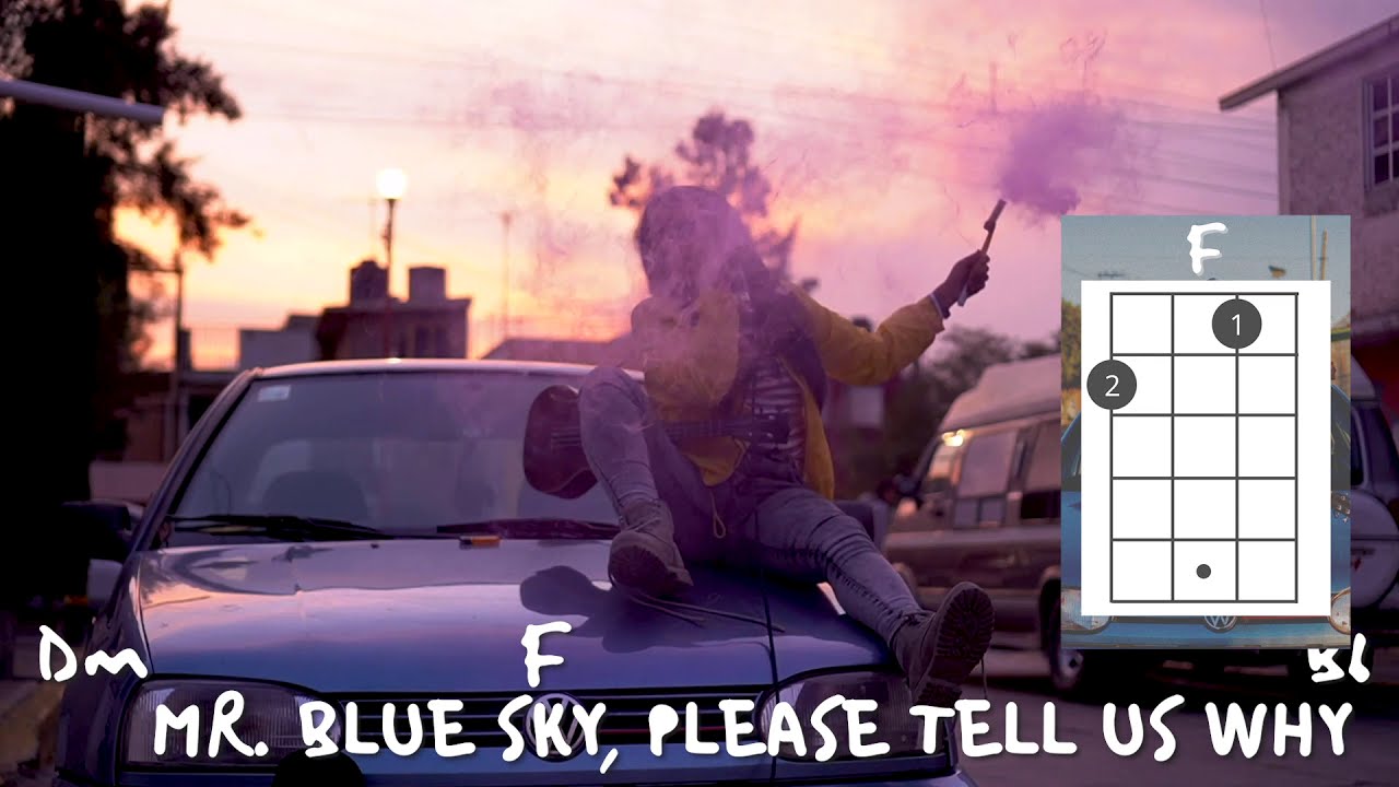 Mr Blue Sky - Ukulele - Lyrics + Chords | Andrea Corona | Ukulelesh