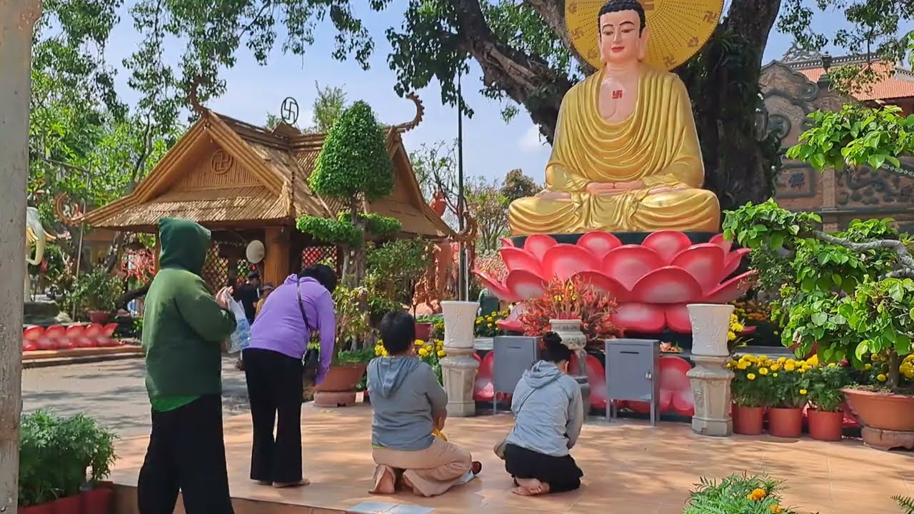 Quang cảnh chùa Gò kén rất đẹp