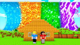 CASA 100% SEGURA contra TSUNAMI ELEMENTAL no Minecraft!