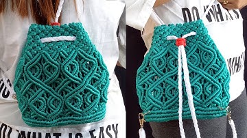 Macrame Bag New Design | Handmade Macrame Bag | DIY Macrame Backpack Tutorial