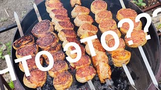 Самый вкусный и простой рецепт мясного рулета Аля - Кебаб на костре.