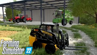 FARMING SIMULATOR 22 ELM CREEK #14 - CAPANNO VEICOLI E BOBCAT USATO - GAMEPLAY ITA