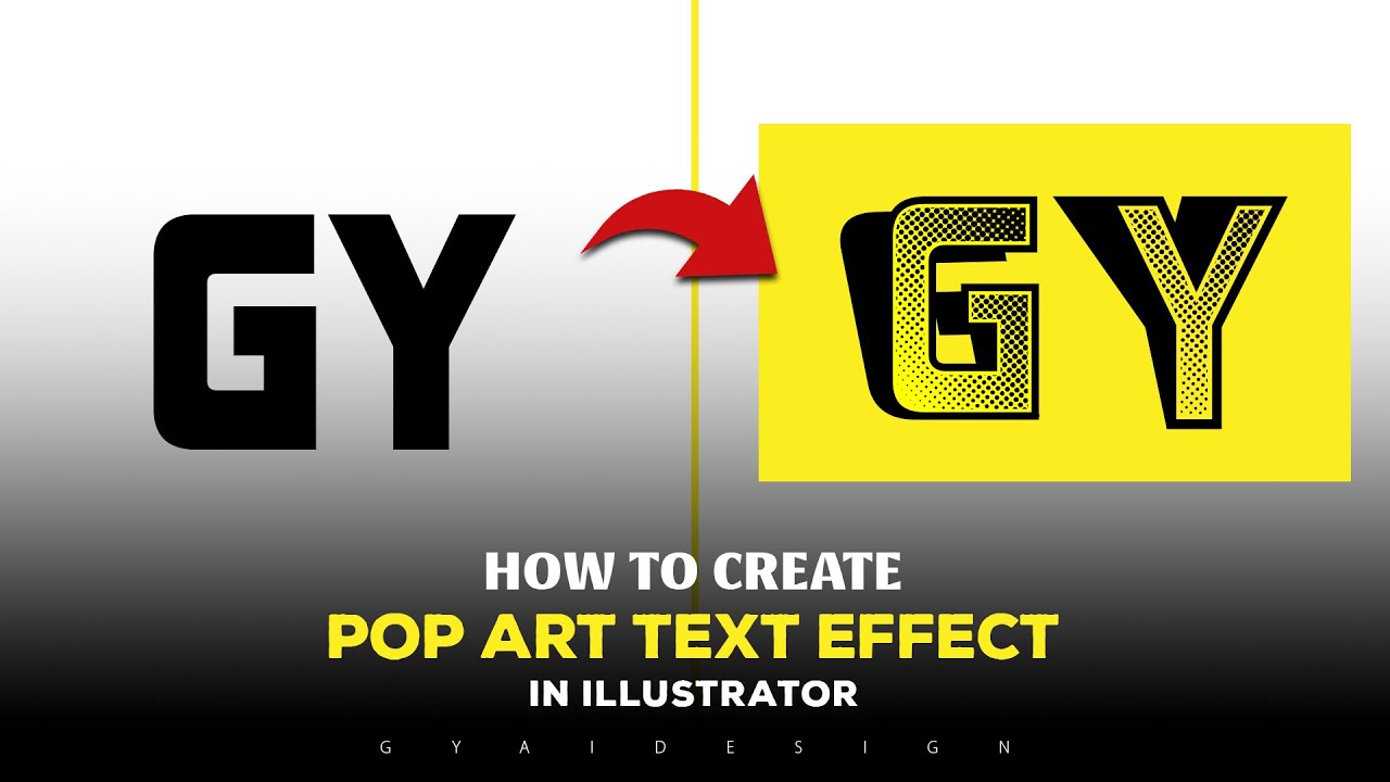 How to create pop art text effect in Adobe illustrator