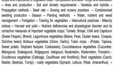 TNPSC GROUP I A SERVICE ASSISTANT CONSERVATOR OF FORESTS SYLLABUS IN Horticulture