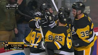 Sidney Crosby surpasses Mario Lemieux for the most career points in Penguins history 🙌 | ESPN NHL