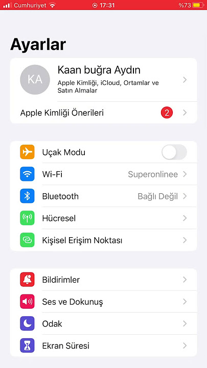 İphone ekran kaydı butonunu aktifleştirme