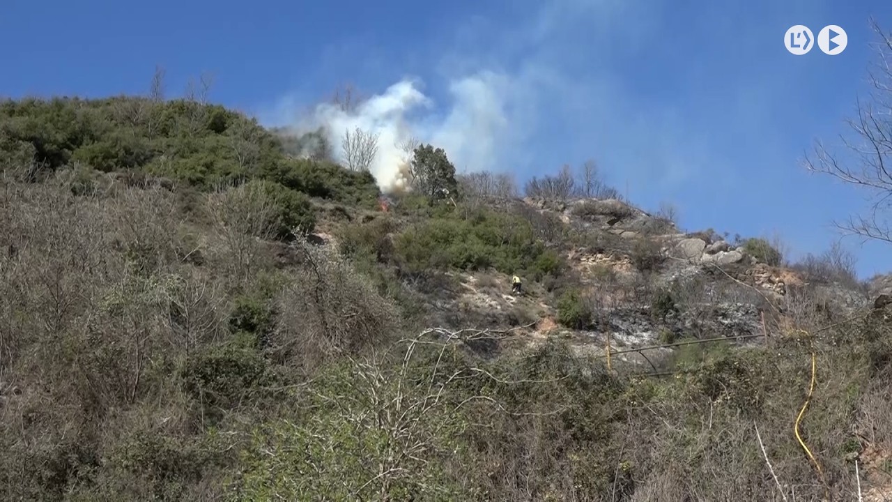 Ensurt a Berga per un incendi forestal als Mercadals