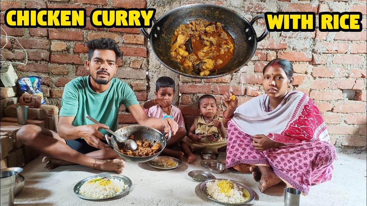 Spicy Chicken Feet Curry with Rice Eating Challenge