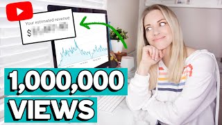 HOW MUCH YOUTUBE PAID ME FOR 1 MILLION VIEWS (Breaking Down My First Video with 1000000 Views!)