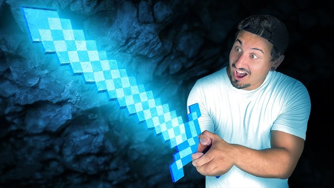 Flourishing Minecraft Blue EVA Foam Diamond Sword & Pickaxe set