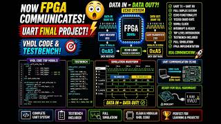 FPGA UART Echo Project | Receive & Send Back Data with UART Transmitter & UART Receiver, Simulation
