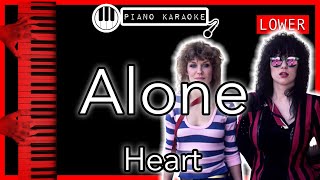 Alone (LOWER -3) - Heart - Piano Karaoke Instrumental