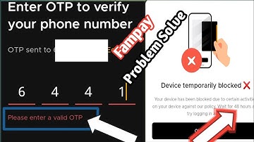 Fampay Problem Slove | Invelid Otp Problem Solve 2022