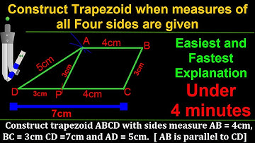 Construct Trapezoid when measures of all Four sides and parallel sides are given