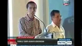 Pidato Capres Jokowi Saat DEKLARASI KAMPANYE DAMAI 3 JUNI 2014