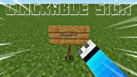 Minecraft: CLICKABLE SIGN [Mod/Addon]