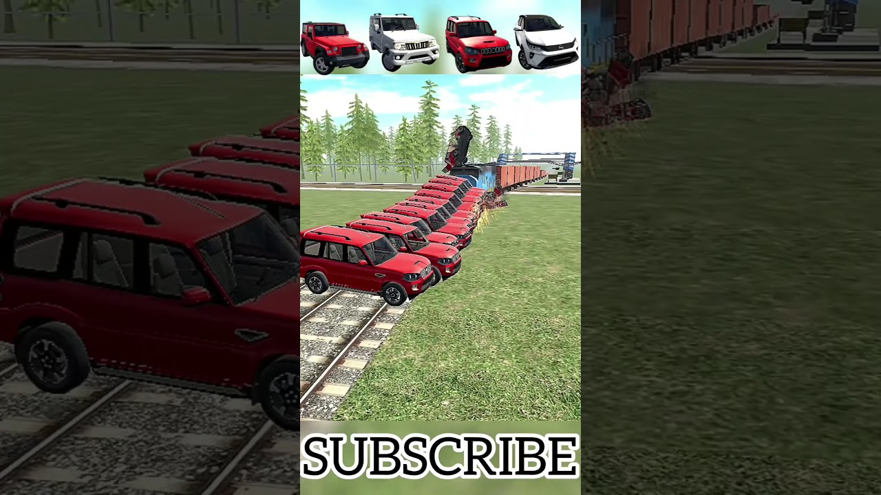 TRAIN VS FORTUNER CAR SURVIVE CHALLENGE INDIAN BIKE DRIVING 3D GTA 