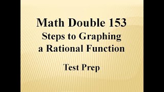 Steps to Graphing a Rational Function