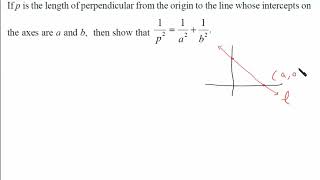 Distance of a Point From a Line | HOTS | Ex10.3 | Q18 | Class 11th [Hindi]