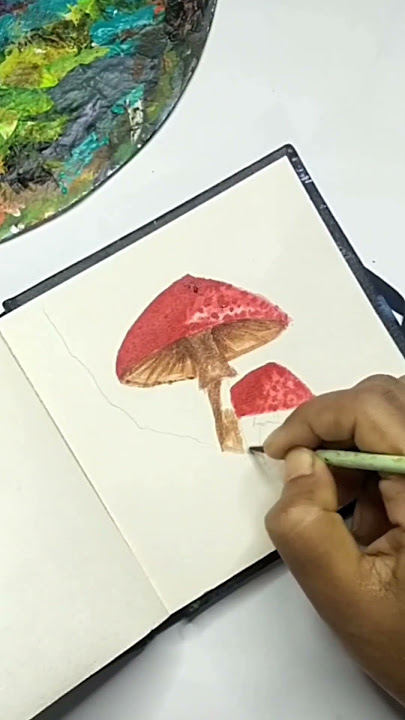 How to paint mushroom. #music #art