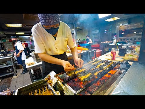 Japanese Street Food – GRILLED EEL BBQ + CHEAP SEAFOOD Omakase!! BEST Japanese Food in Taipei!