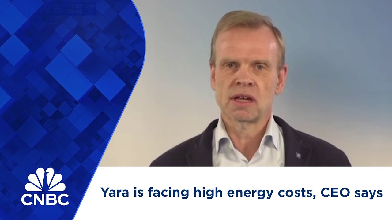 Yara is facing high energy costs, CEO says