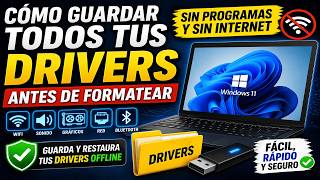 Cómo Guardar Todos Tus Drivers Antes de Formatear (Sin programas y sin internet)